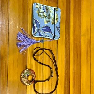 Necklace, handmade blown glass